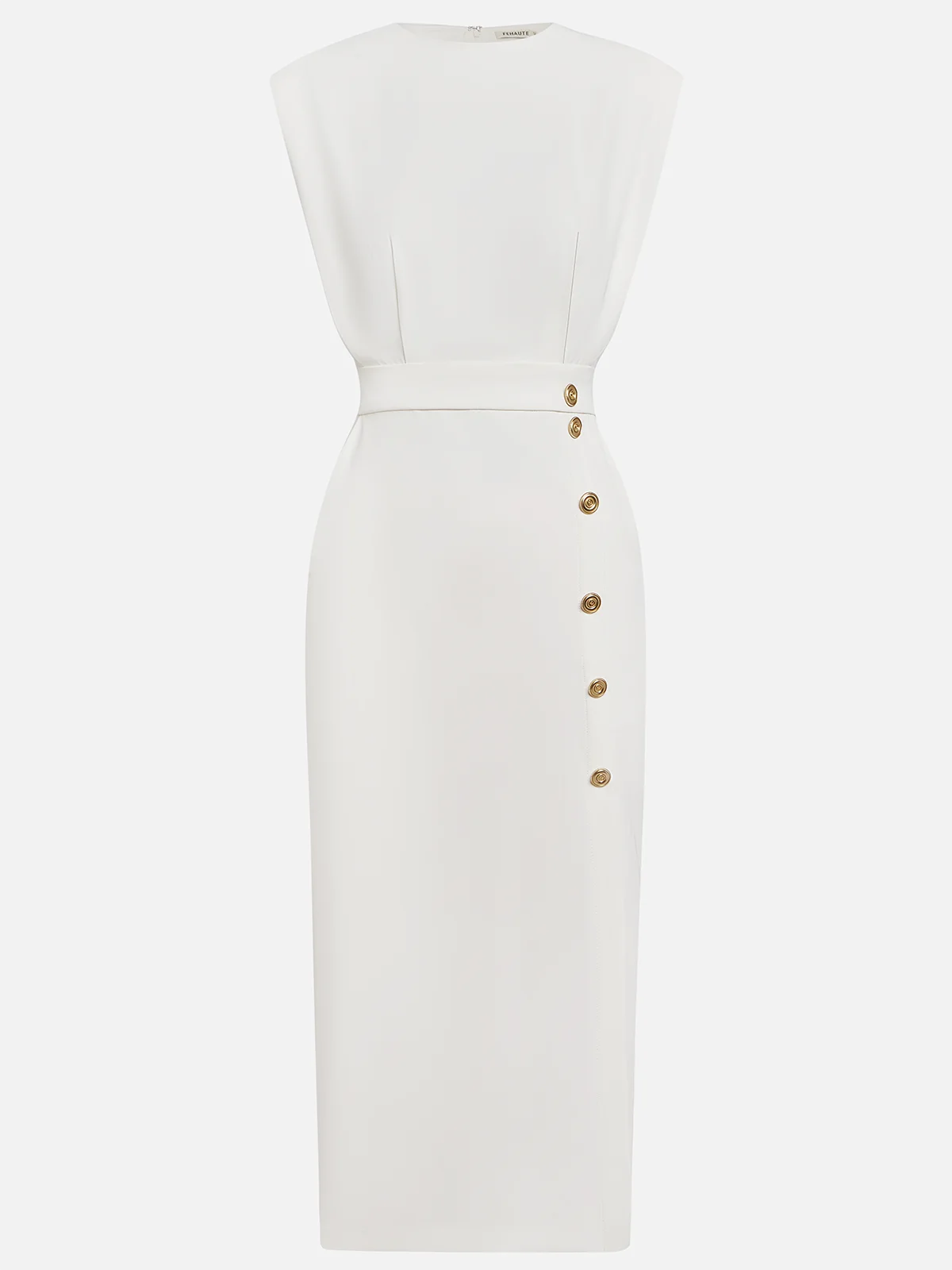 Florine - Elegante midi jurk met knopen dames