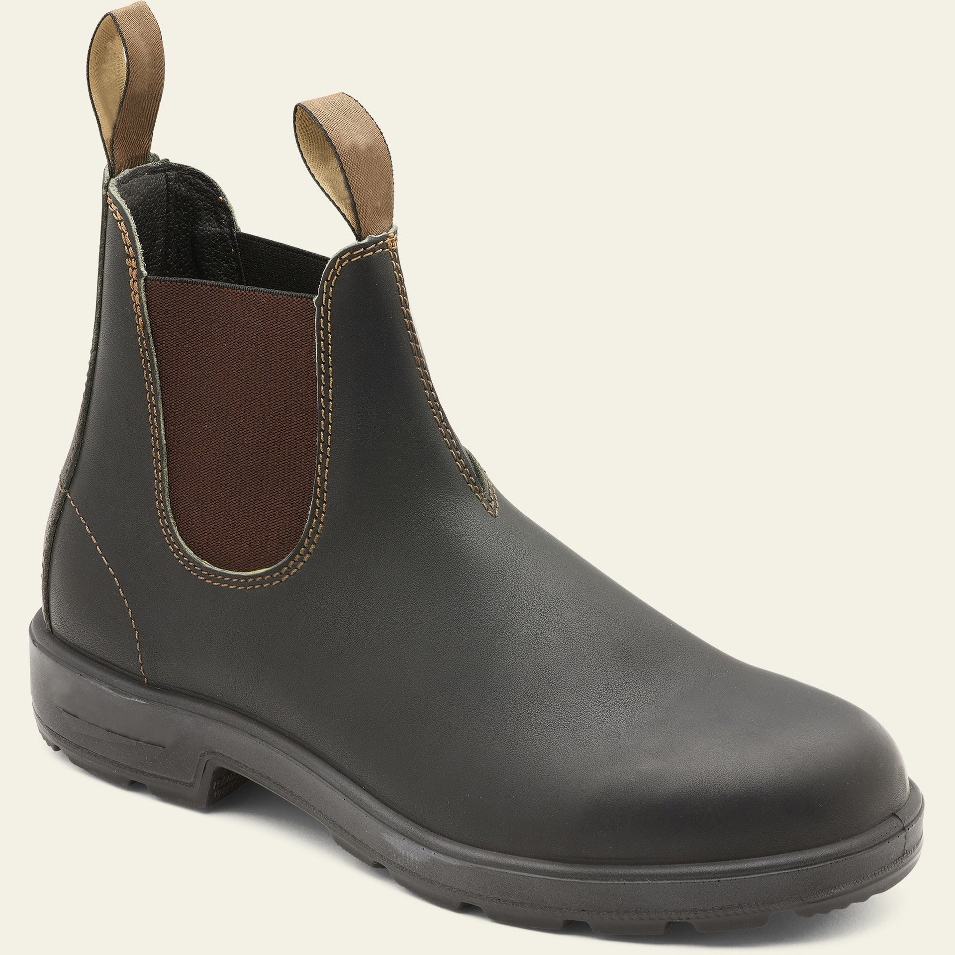 Chelsea boots heren van leer met grove zool 3