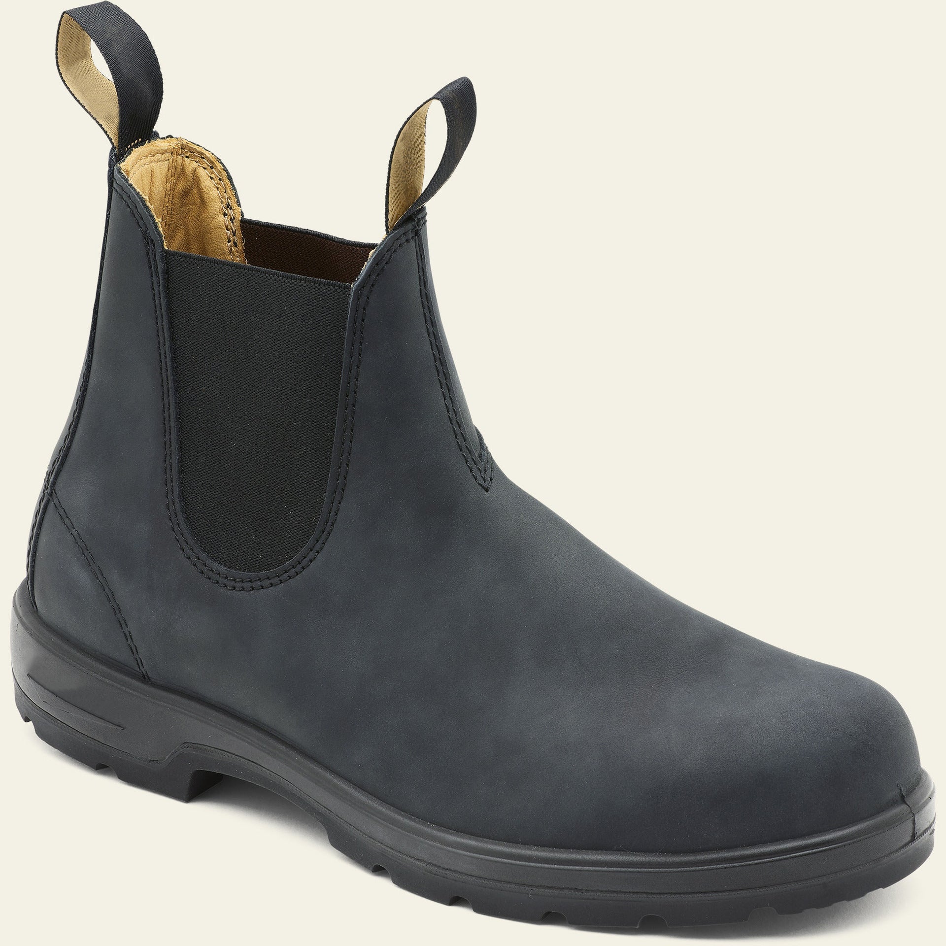 Chelsea boots heren van leer met grove zool 4