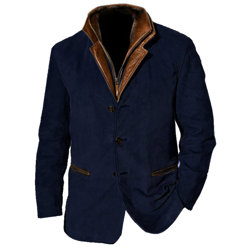 Colbert heren smart casual met reverskraag en knoopsluiting 2