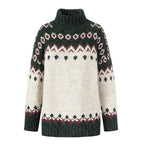 Coltrui dames met hoge col en jacquardpatroon 4