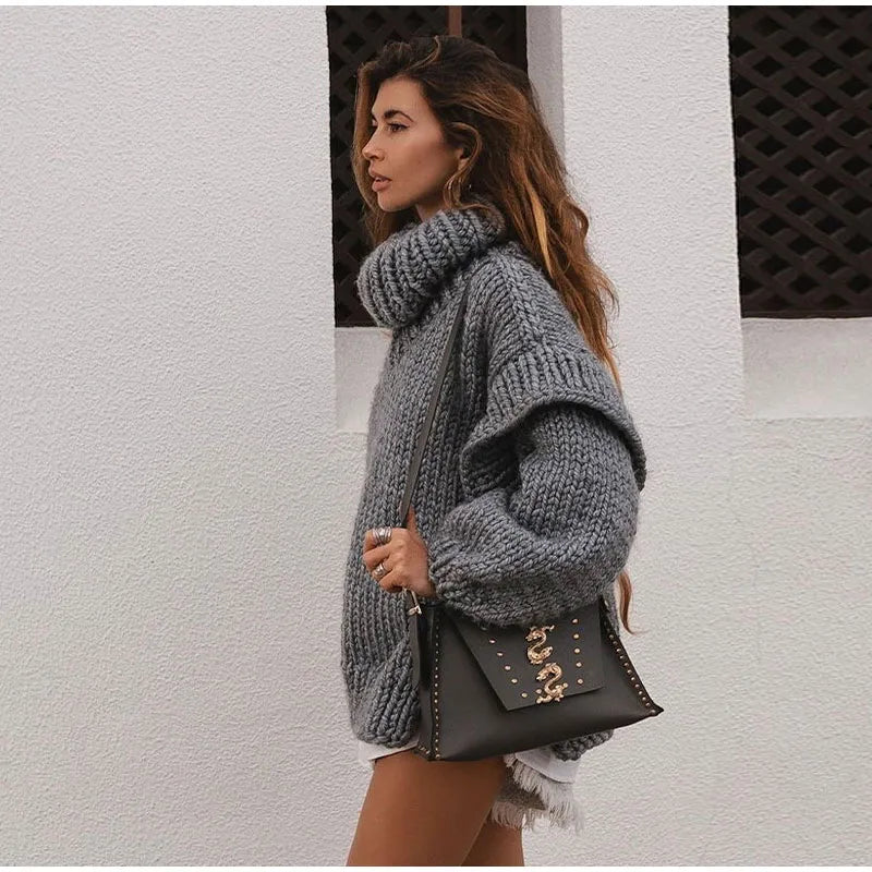 Coltrui dames oversized met hoge col 14