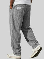 Corduroy broek heren met rechte pasvorm en elastische taille 1