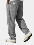 Corduroy broek heren met rechte pasvorm en elastische taille 10