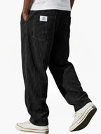 Corduroy broek heren met rechte pasvorm en elastische taille 7
