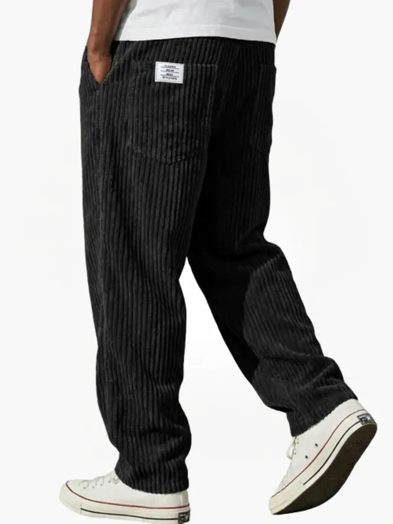 Corduroy broek heren met rechte pasvorm en elastische taille 7