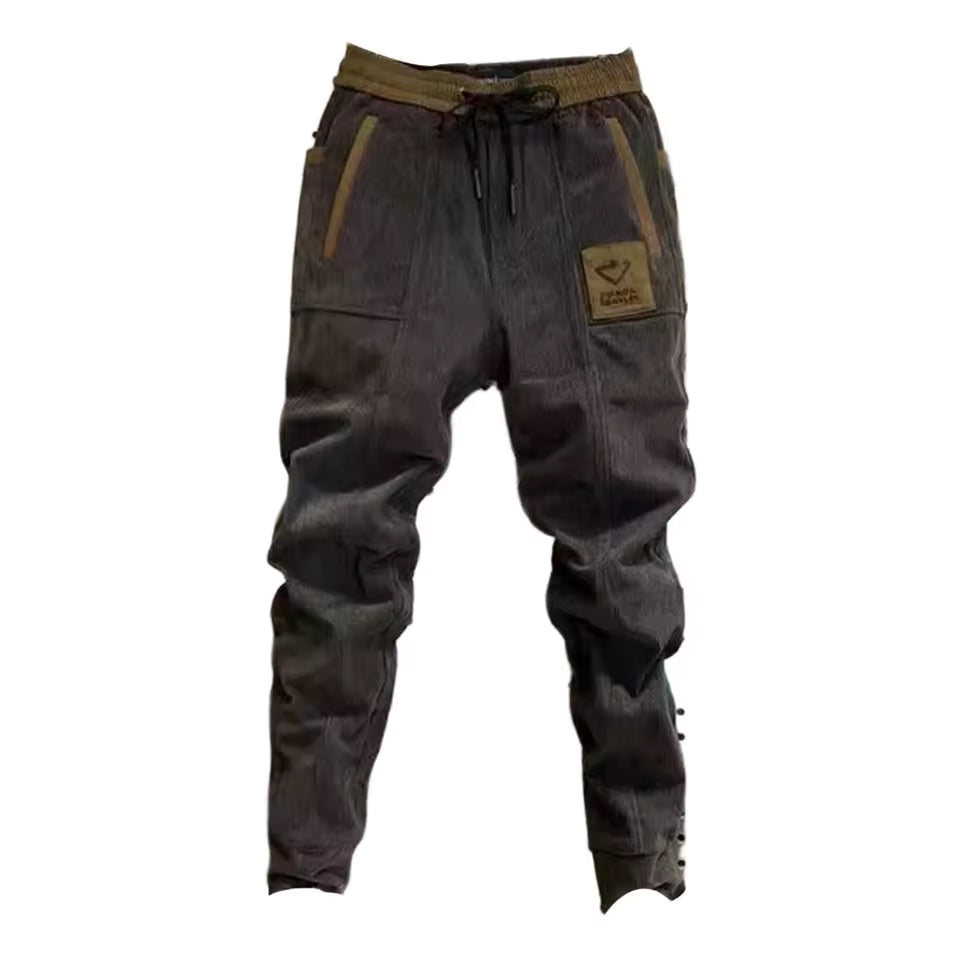 Corduroy joggingbroek heren met cargostijl 4