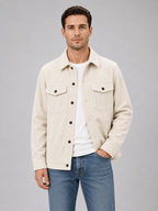 Corduroy overshirt heren met knoopsluiting en borstzakken 6