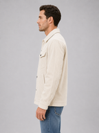 Corduroy overshirt heren met knoopsluiting en borstzakken 7