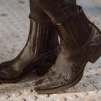 Cowboy laarsjes dames met borduurwerk, spitse neus en antislipzool 8
