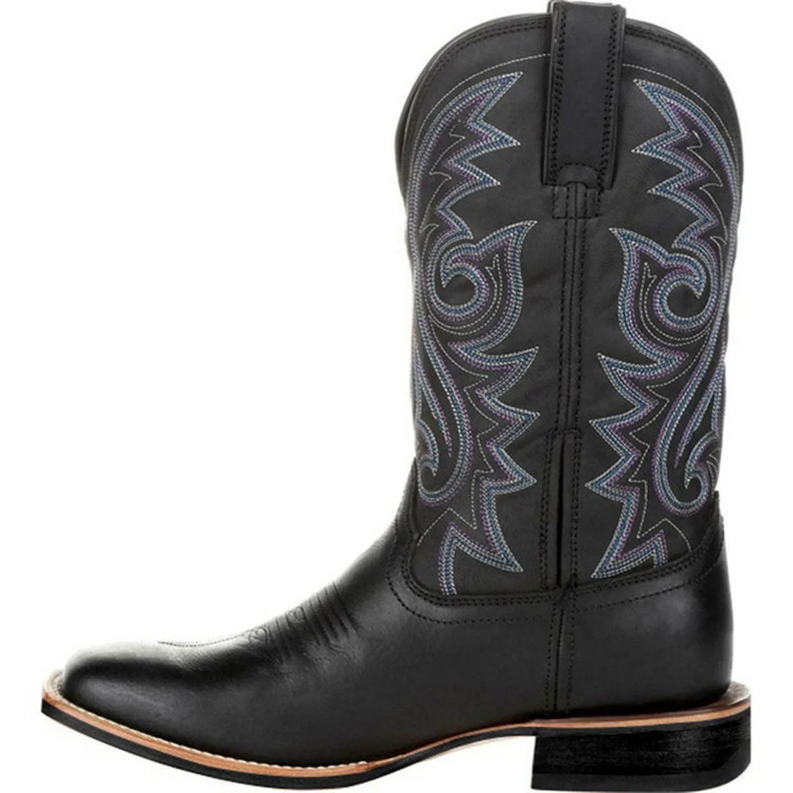 Cowboylaarzen heren met western-stiksels en ronde neus 5