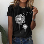 Camilla - Zomers T-shirt met ronde hals en korte mouwen dames