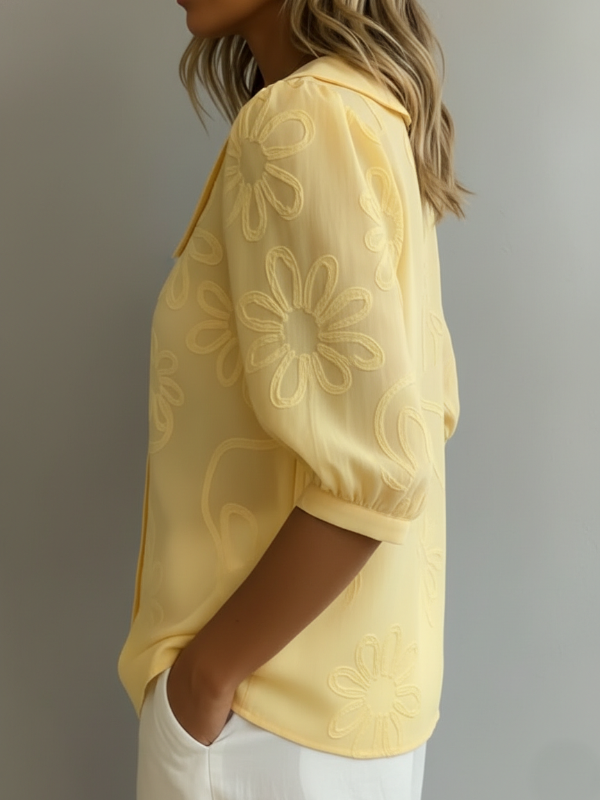 Romane - Top met natuurlijke bloemenprint dames