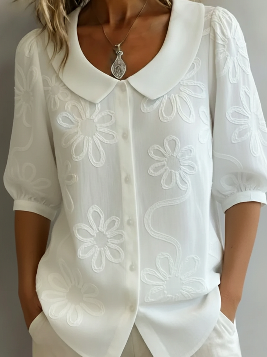Romane - Top met natuurlijke bloemenprint dames