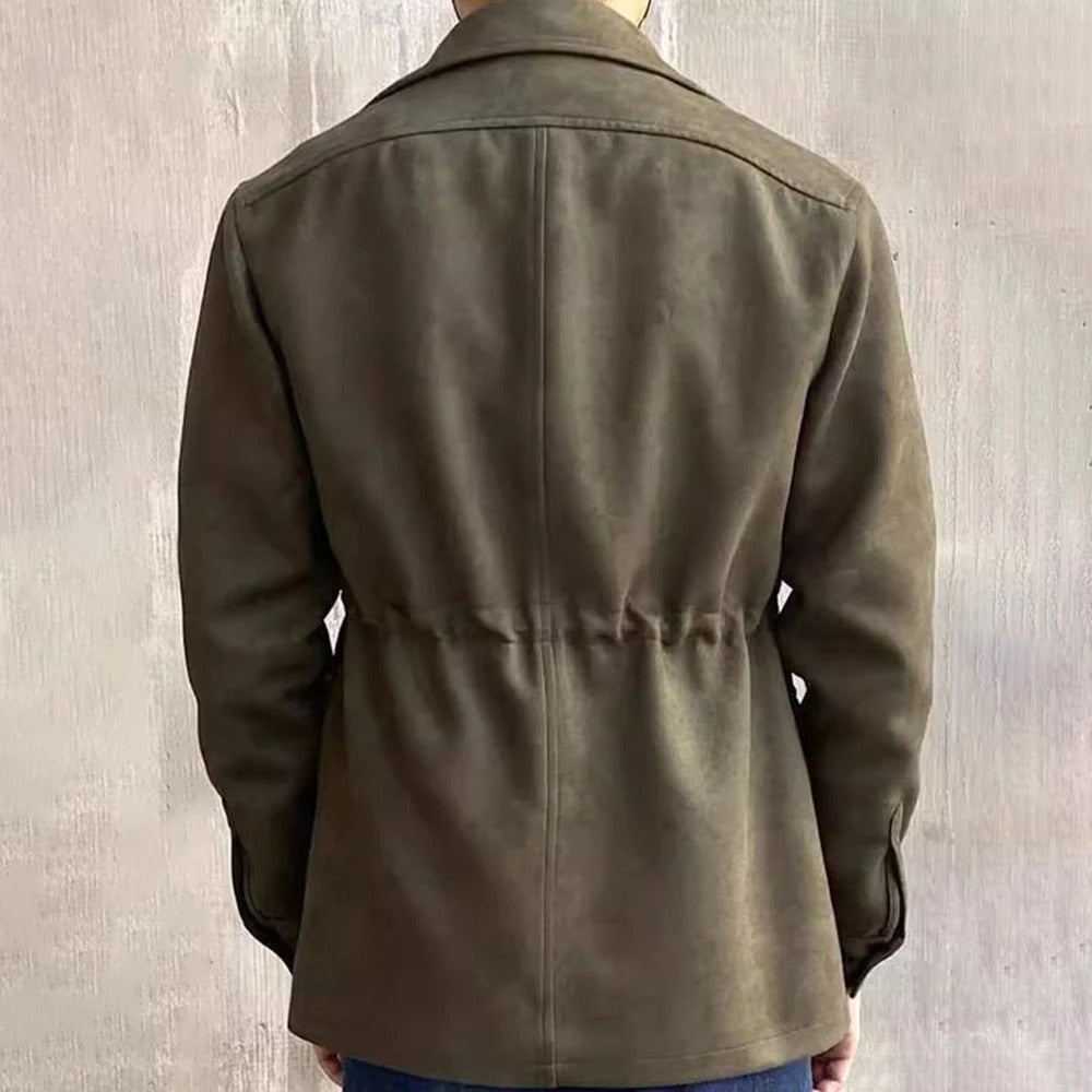Elegante jas heren met klassieke kraag en klepzakken 5
