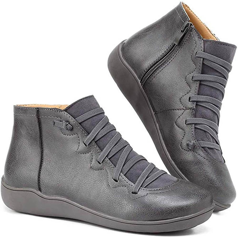 Enkelboots dames met comfortzool, suede-look en zijrits 4