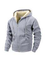Fleece hoodie heren met rits en capuchon 2