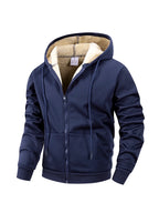 Fleece hoodie heren met rits en capuchon 4