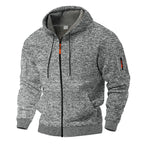 Fleece jas heren met capuchon en rits 3