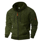 Fleece jas heren met capuchon en rits 4