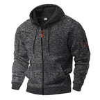 Fleece jas heren met capuchon en rits 5