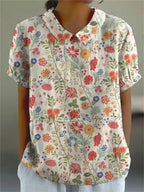 Valentina - Vintage blouse met bloemenprint dames