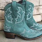 Geborduurde leren cowboylaarzen dames met westernlook 3