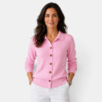 Gebreid vest dames met polokraag en knoopsluiting 5