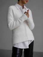 Gebreid vest dames oversized met knoopsluiting 3