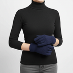 Gebreide handschoenen dames met touchscreen en kabelpatroon 5