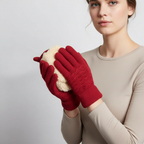 Gebreide handschoenen dames met touchscreen en kabelpatroon 8