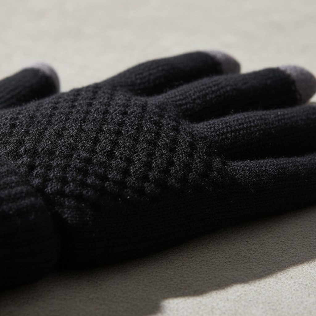 Gebreide handschoenen dames met touchscreen en voering 11