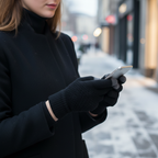 Gebreide handschoenen dames met touchscreen en voering 9