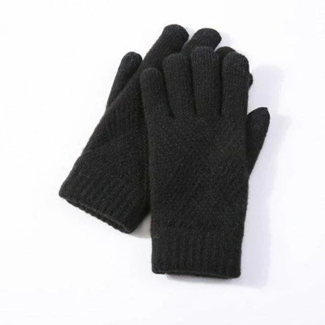 Gebreide handschoenen dames van wol en katoen 4