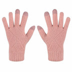 Gebreide handschoenen dames van wol en katoen 9