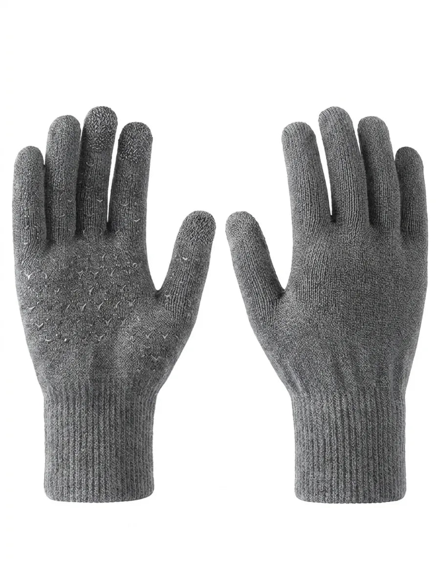 Gebreide handschoenen met touchscreen en antislip grip 3