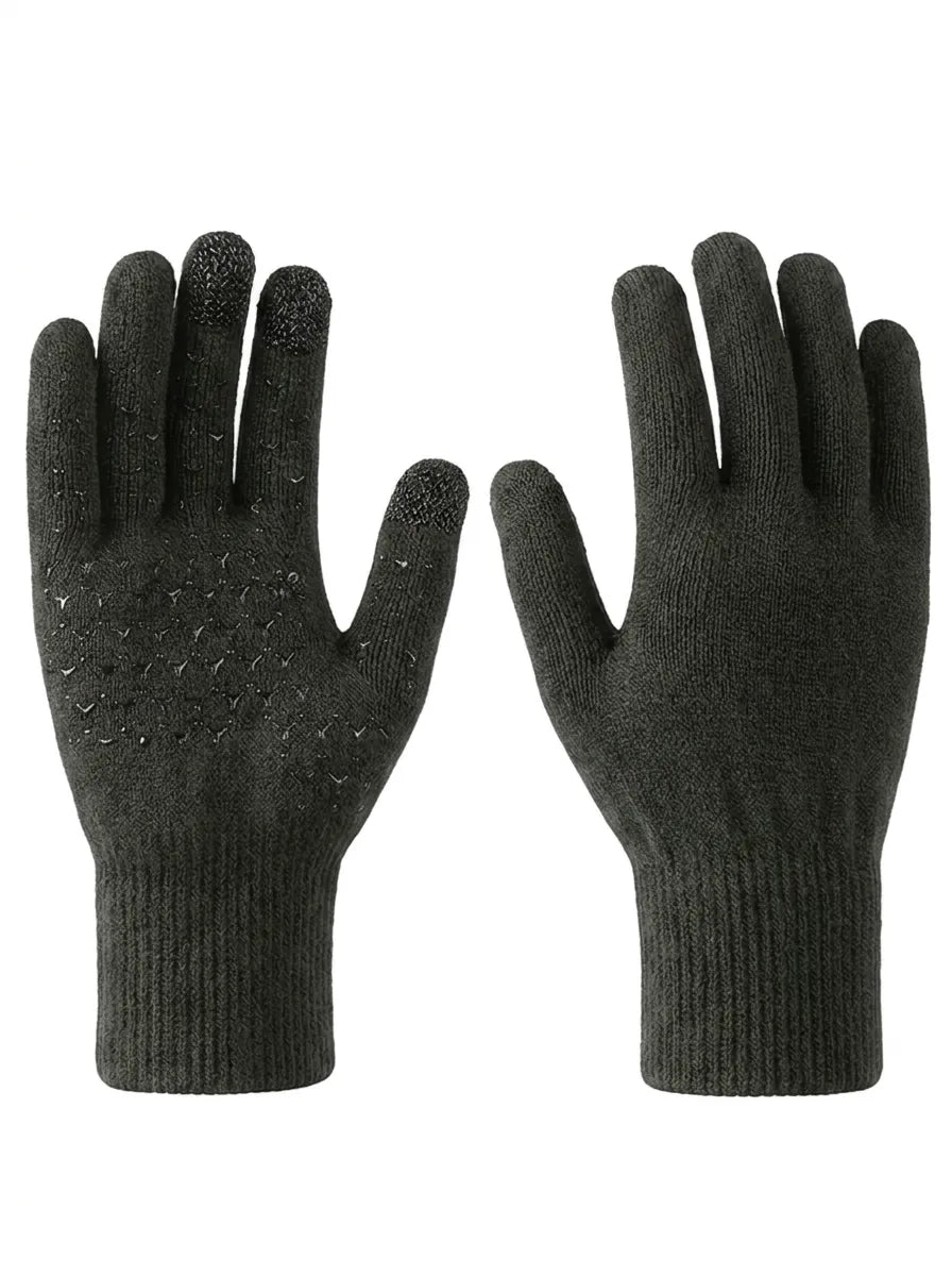 Gebreide handschoenen met touchscreen en antislip grip 4
