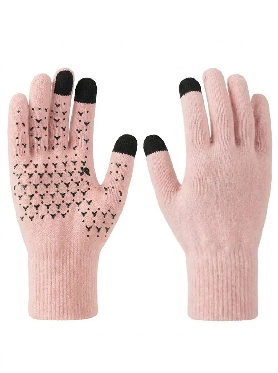 Gebreide handschoenen met touchscreen en antislip grip 8