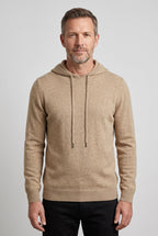 Gebreide hoodie heren met capuchon en trekkoord 1