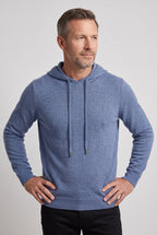 Gebreide hoodie heren met capuchon en trekkoord 2
