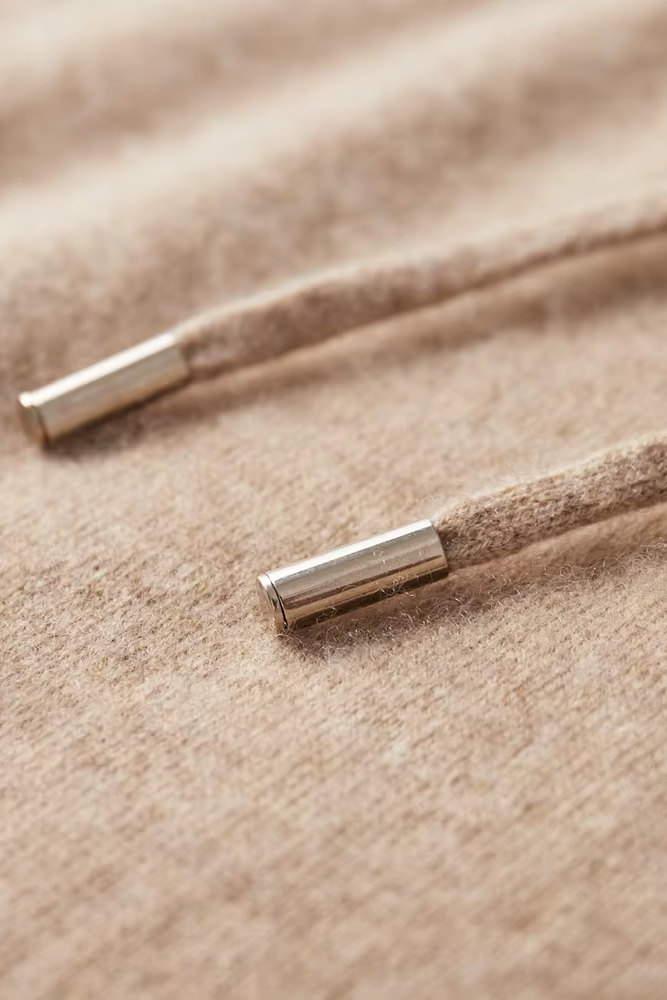 Gebreide hoodie heren met capuchon en trekkoord 5