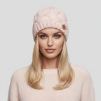 Gebreide muts dames met ribstructuur 5