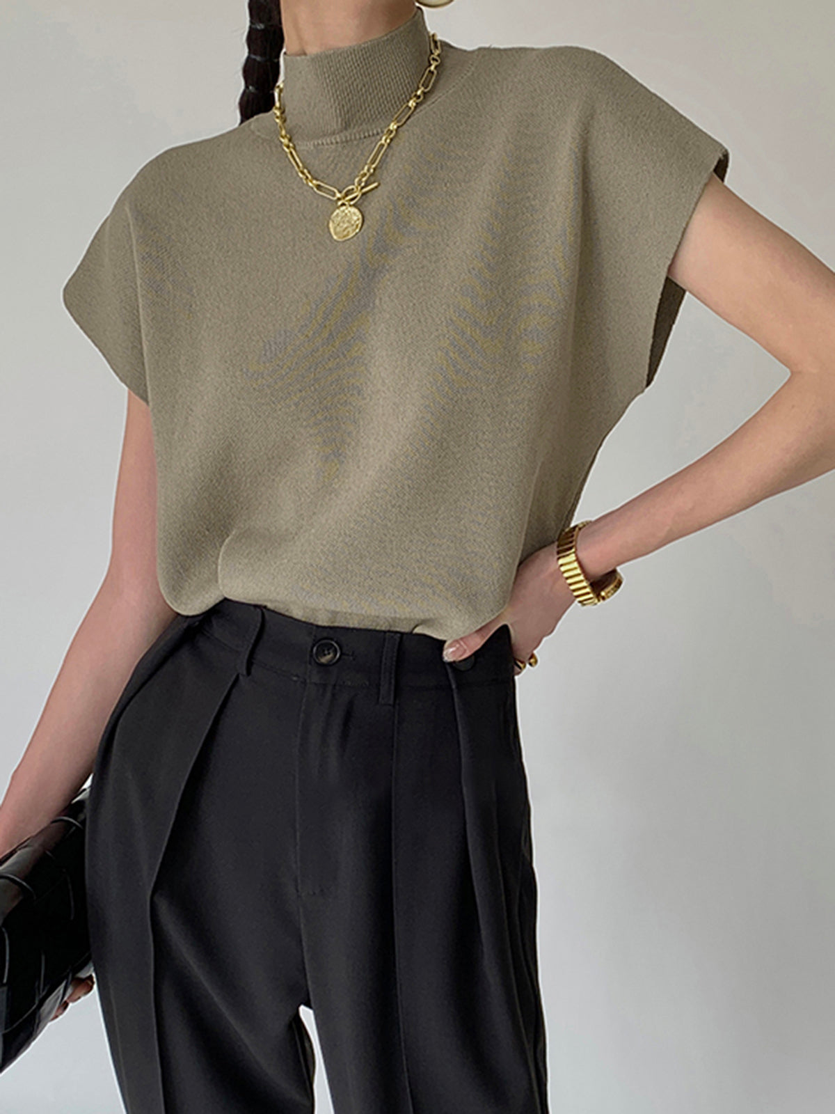 Gebreide trui dames effen voor een casual look 17