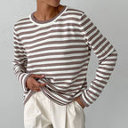 Gestreepte sweater dames met losse pasvorm voor dagelijks gebruik 2