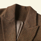Getailleerd tweed jasje dames met dubbele rij knopen en ceintuur 4