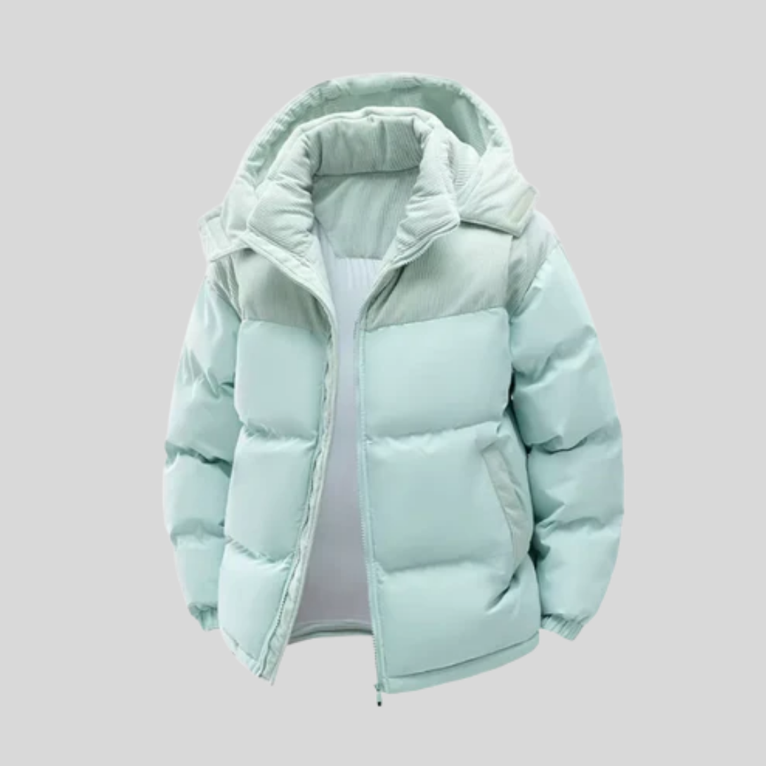 Gewatteerde winterjas heren met capuchon en warme voering 3