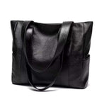 Grote shopper tas dames met lange hengsels, ritssluiting en zijvak 3
