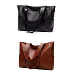 Grote shopper tas dames met lange hengsels, ritssluiting en zijvak 4