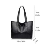 Grote shopper tas dames met lange hengsels, ritssluiting en zijvak 5