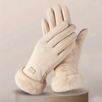 Handschoenen dames met touchscreen en imitatiebont 5